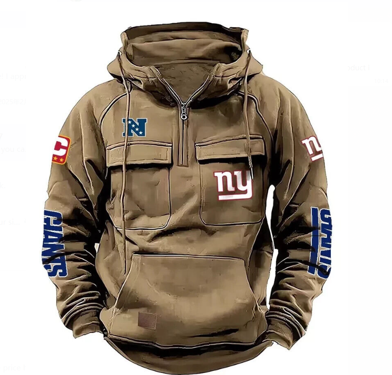 Men's Retro Multi-Pocket Hoodie Jacket