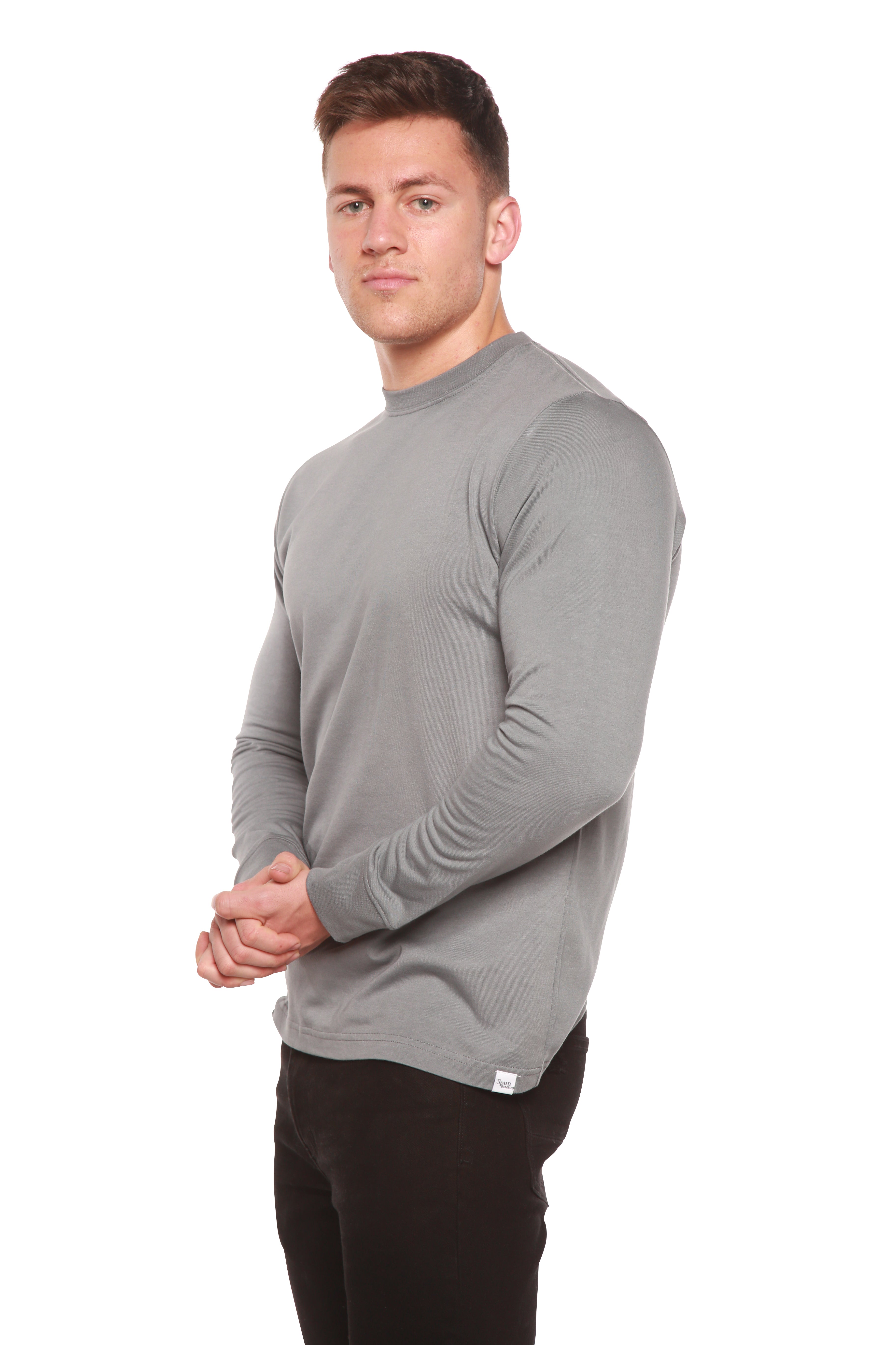 Men's Bamboo Long Sleeve T-Shirt | Viscose & Organic Cotton