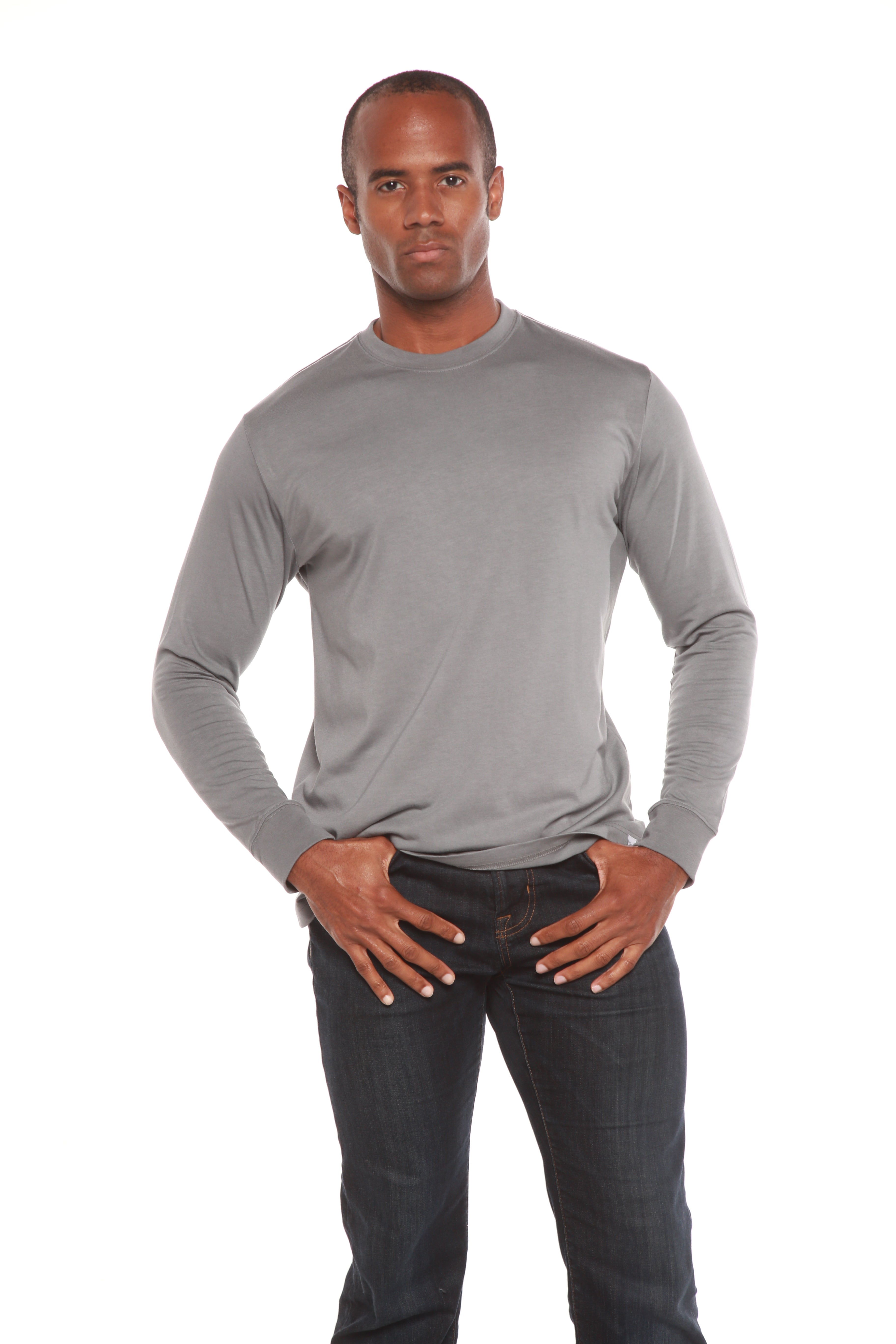 Men's Bamboo Long Sleeve T-Shirt | Viscose & Organic Cotton