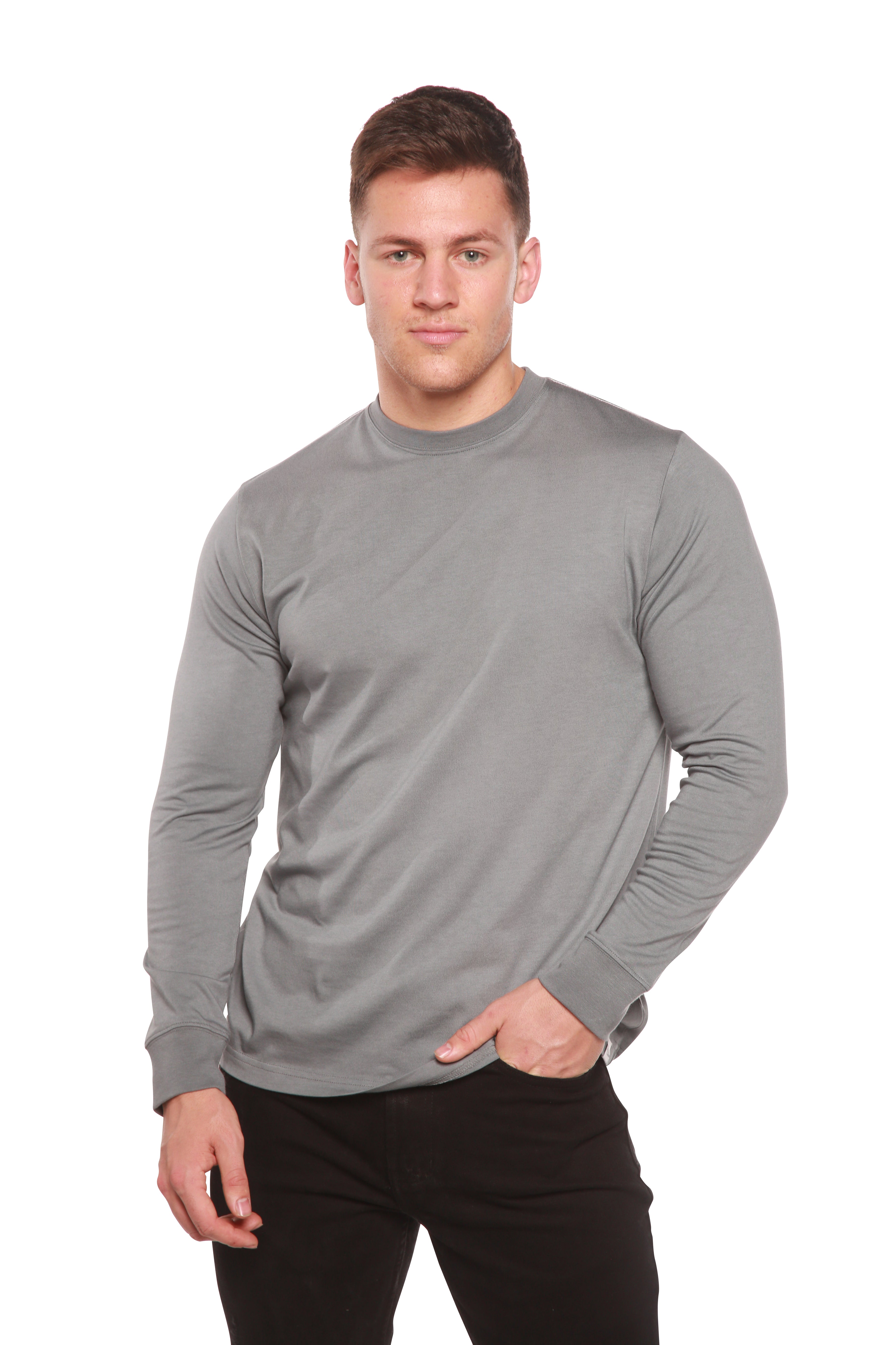 Men's Bamboo Long Sleeve T-Shirt | Viscose & Organic Cotton