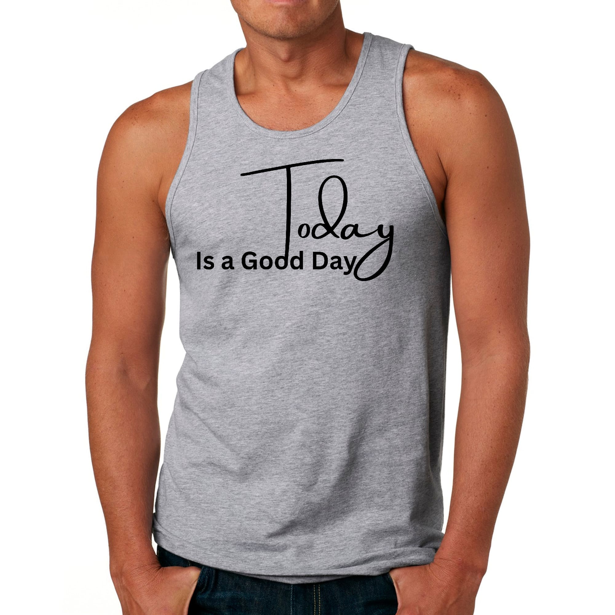 Men's Graphic Fitness Tank Top – Today Is A Good Day
