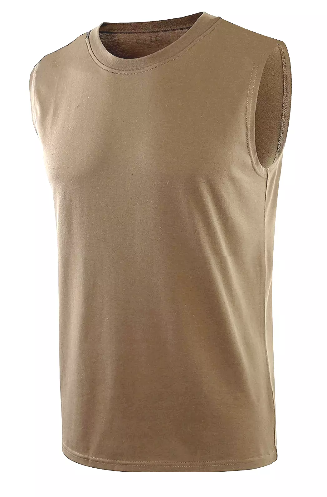 Men's Brown Sleeveless - Tank Top 